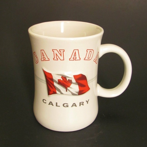 Calgary Canada Coffee Mug 3D Canadian Flag Leaf